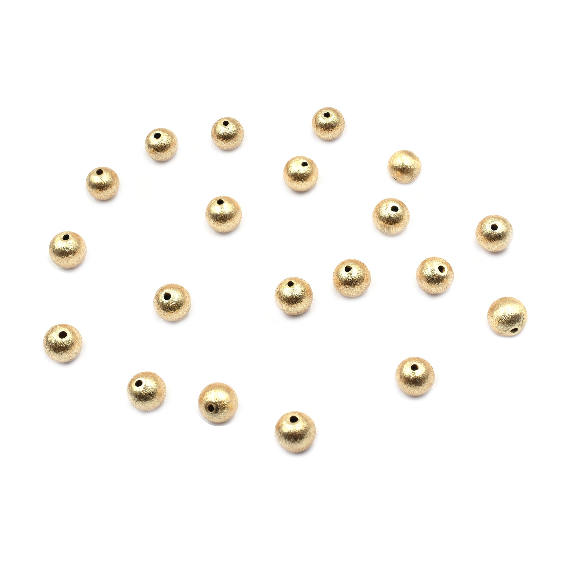 Professional quality 8 mm gold copper beads for jewelry making