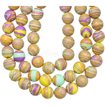 Rainbow Calsilica beads natural gemstone strand