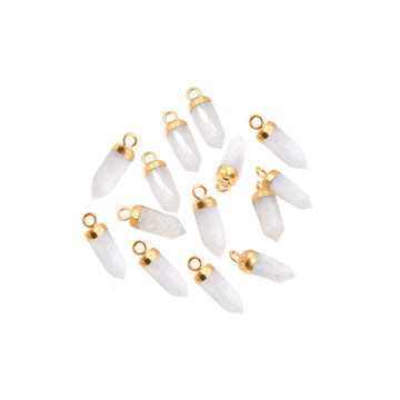 Rainbow Moonstone Gemstone Pendant Charms