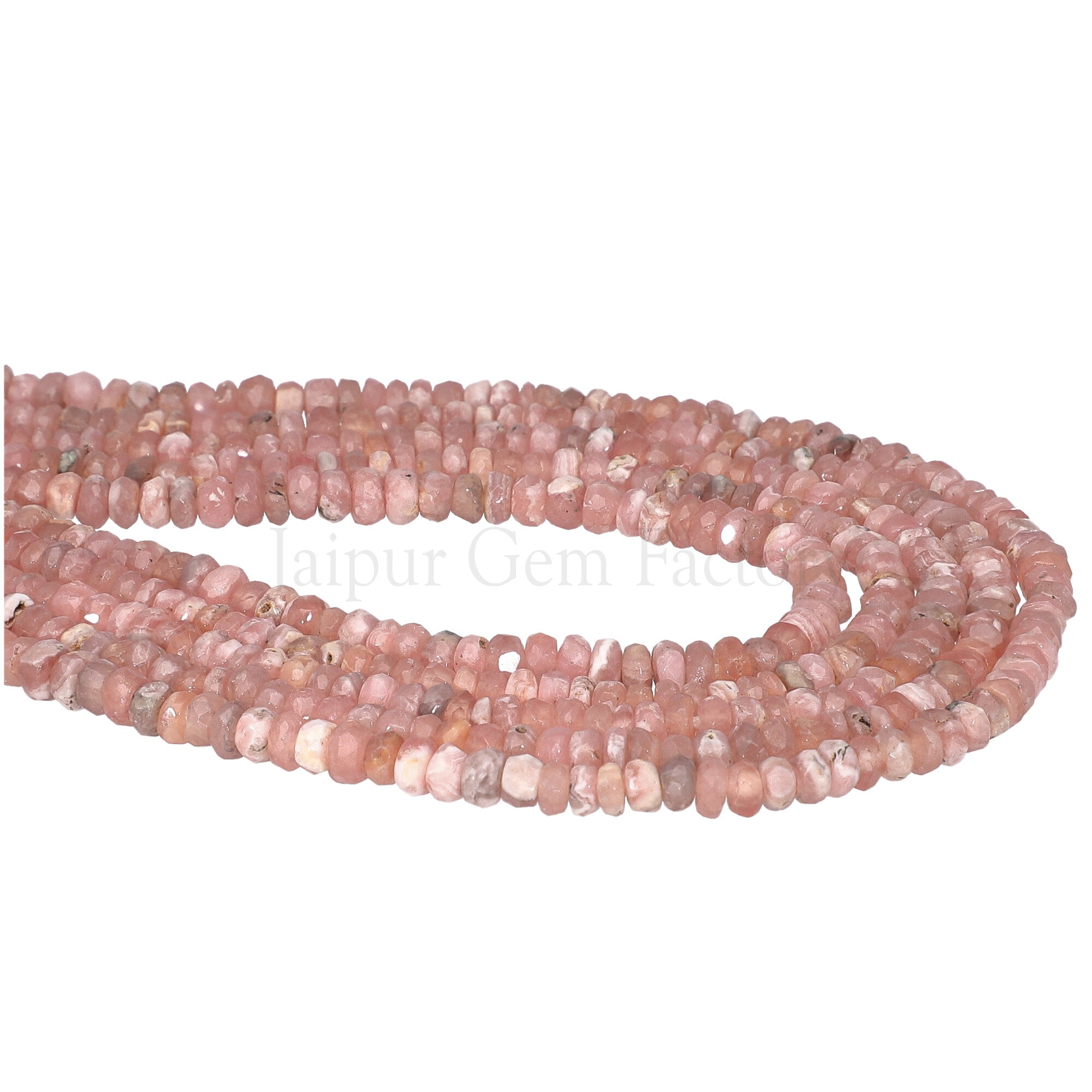 Rhodochrosite Faceted Rondelle Shape
