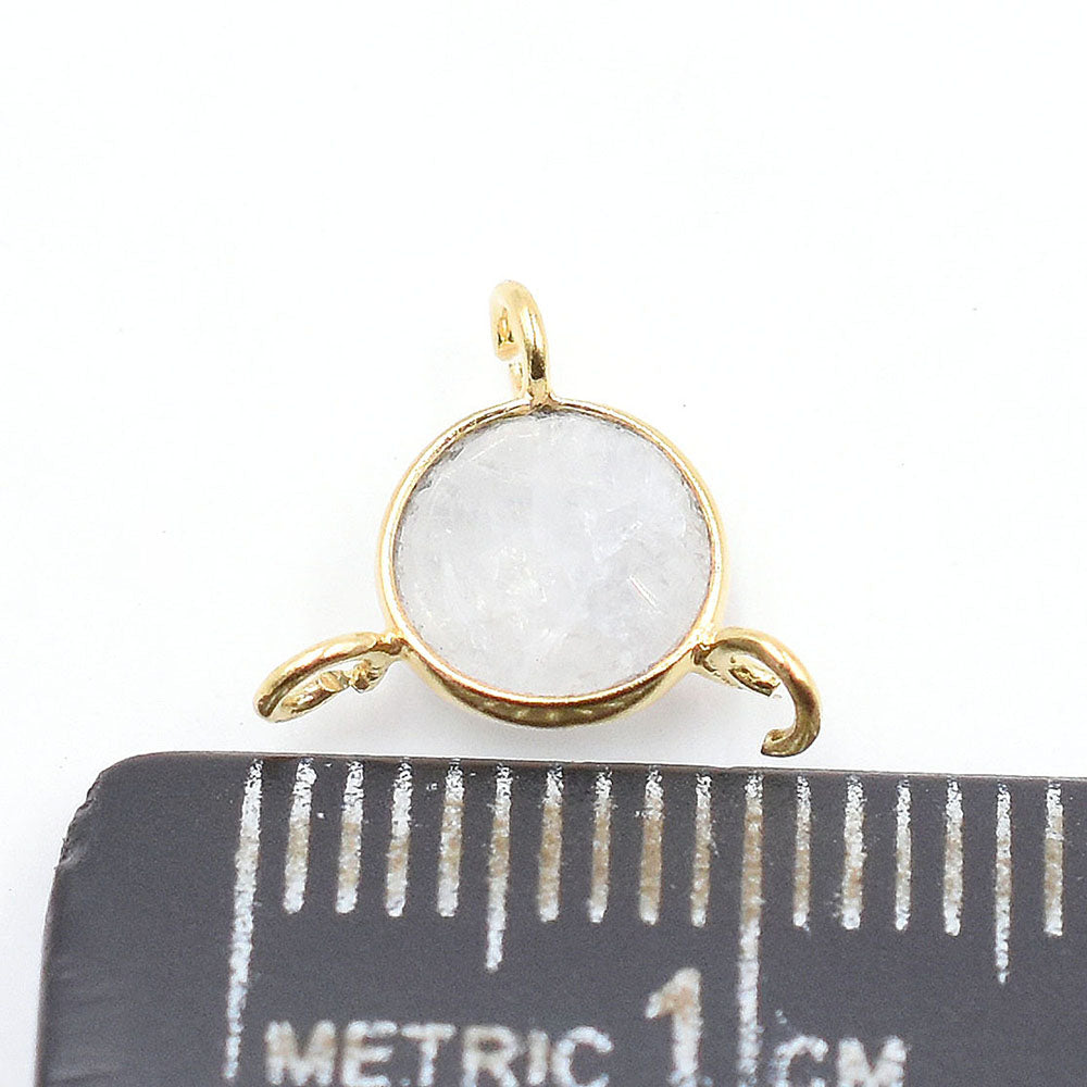 Round moonstone rainbow connector