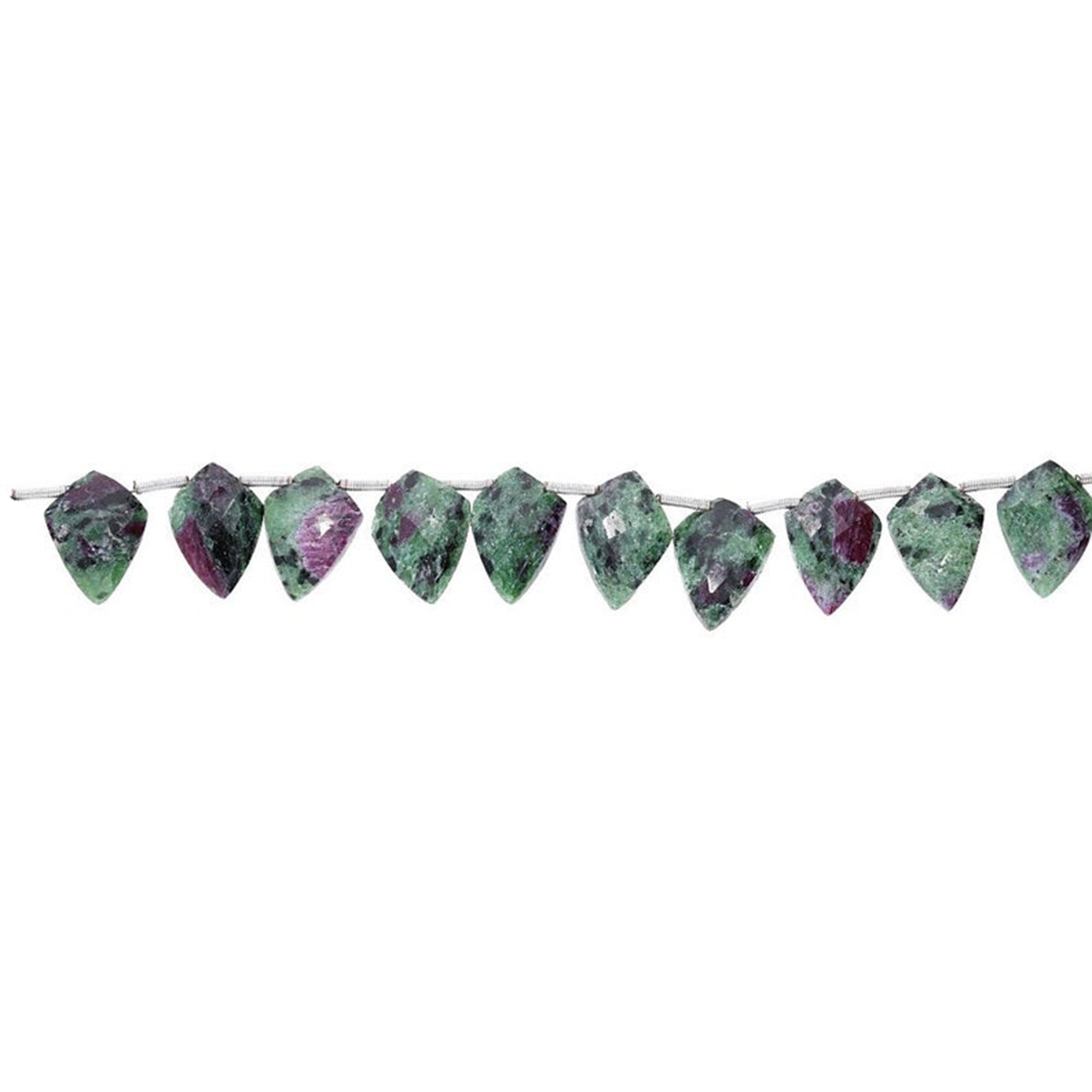 Shield Shape Ruby Zoisite Beads Bulk