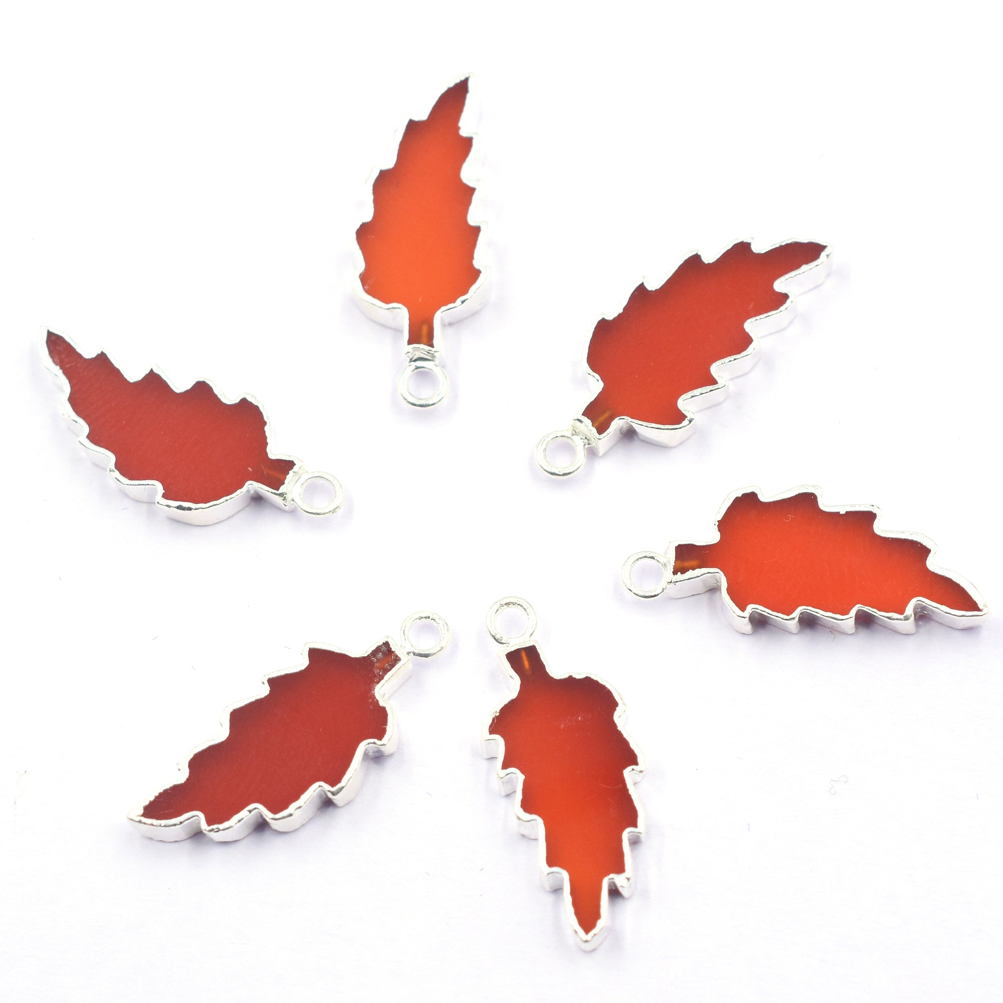 Silver Electroplated Red Onyx Pendant