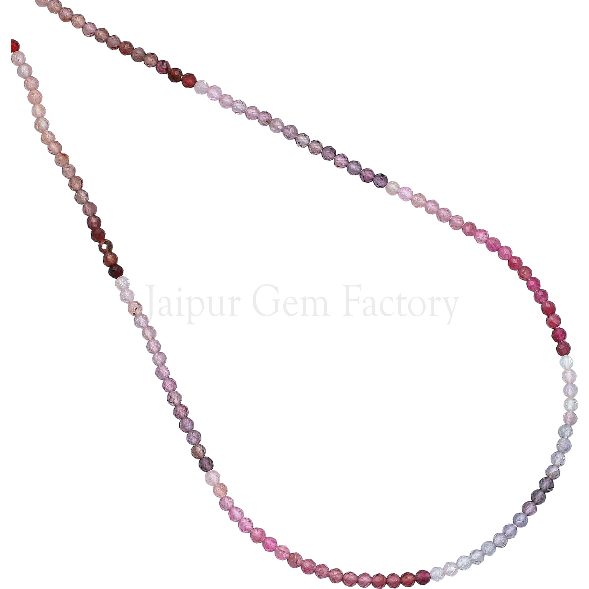 Spinel beads multicolor faceted gemstone round cut