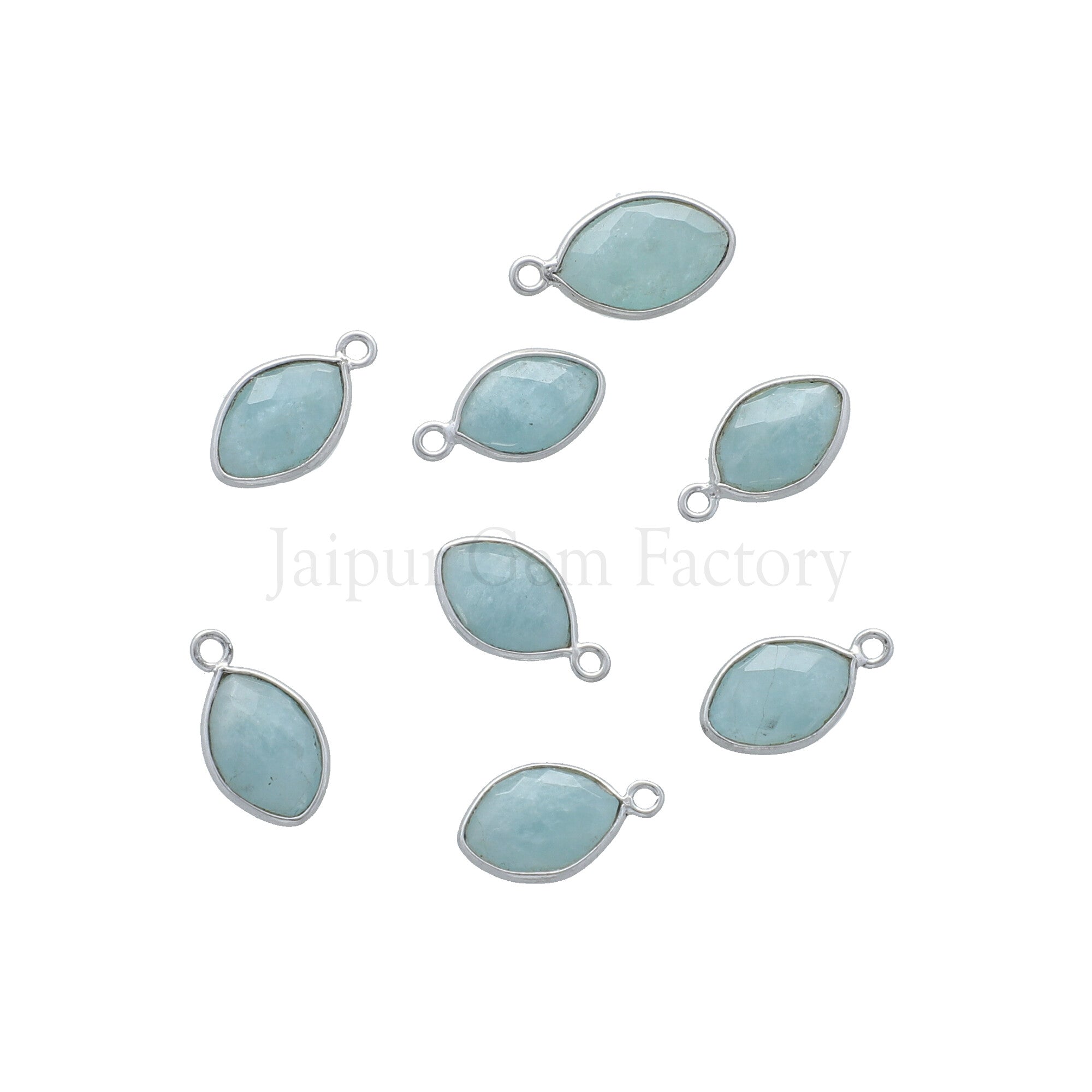 Bezel Aquamarine Marquise Pendant