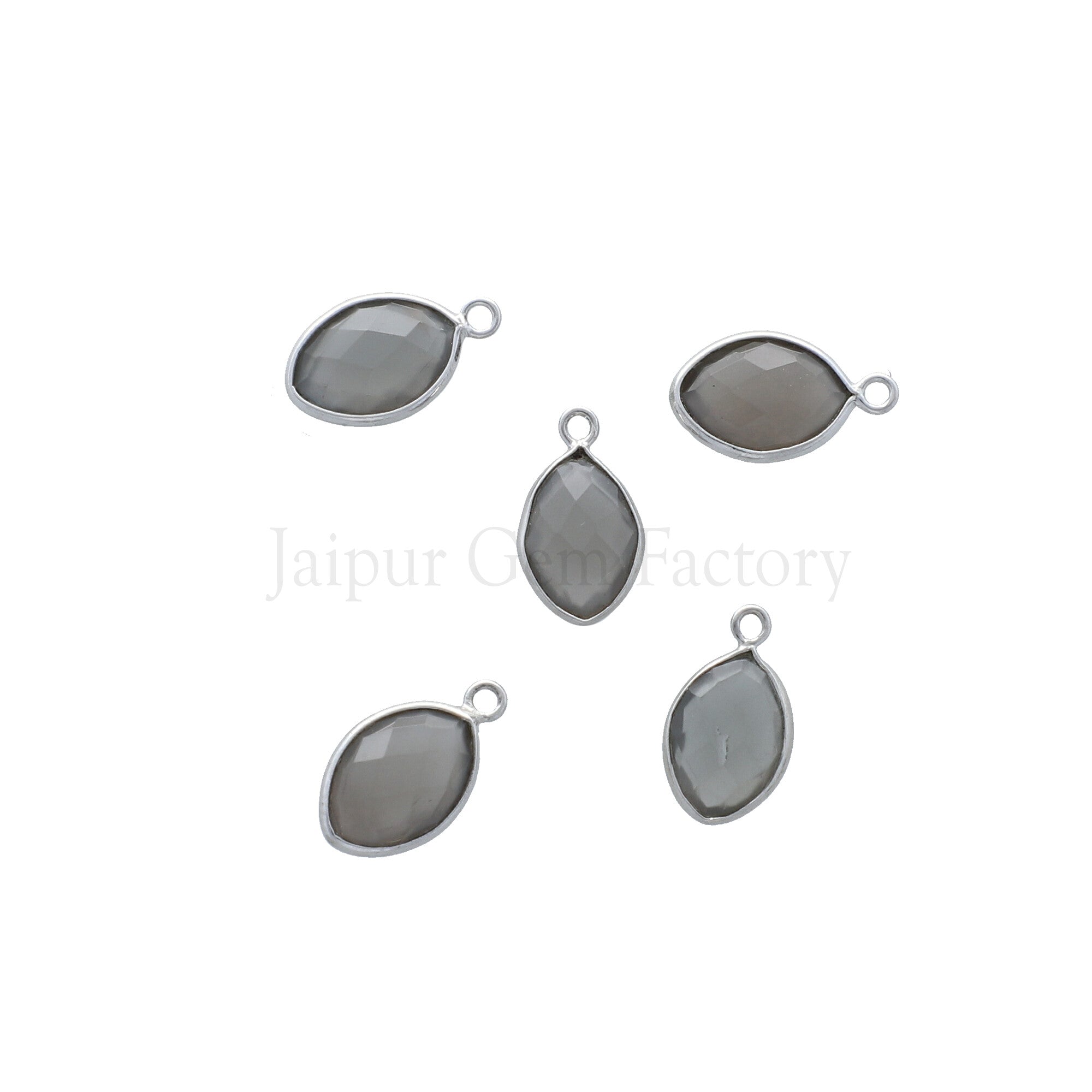 Silver Bezel Gray Pendant