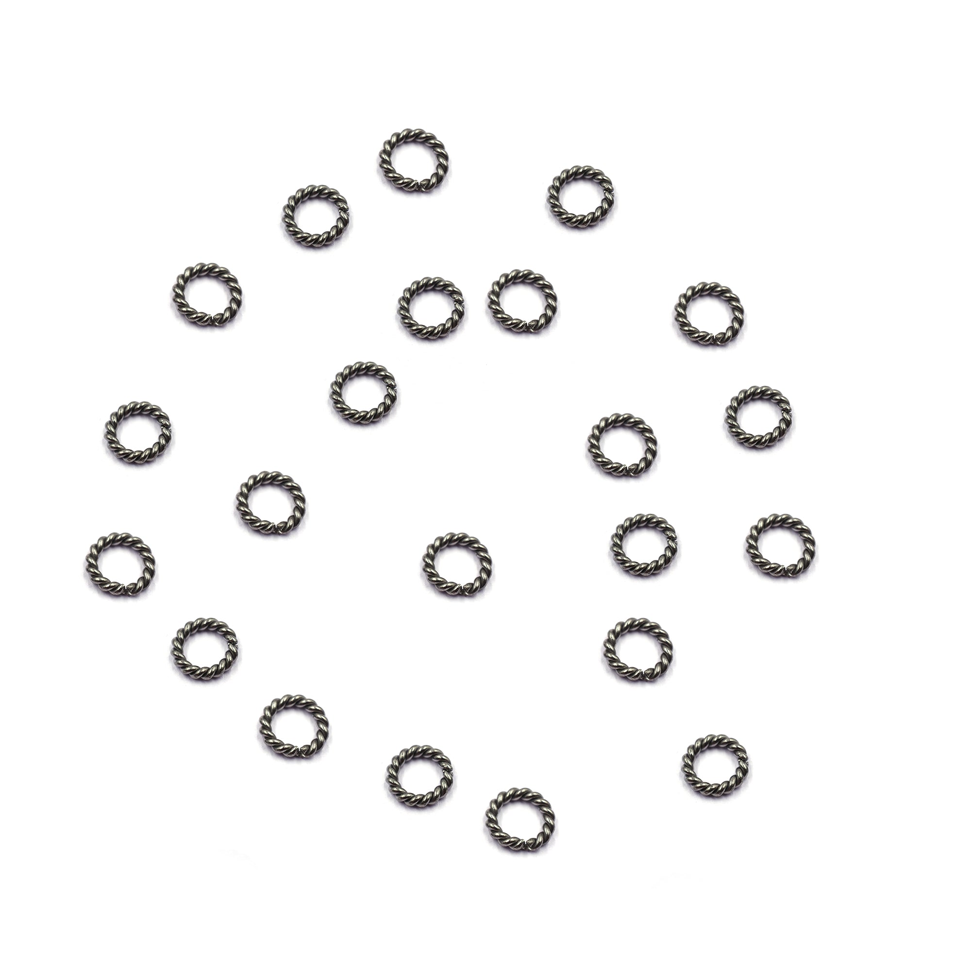 Twisted wire rings 10mm black finish