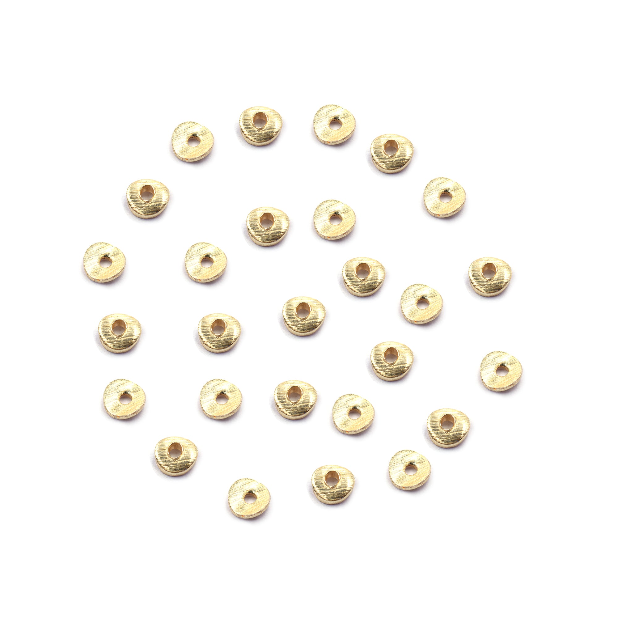 Wavy Round Beads for Jewelry Making