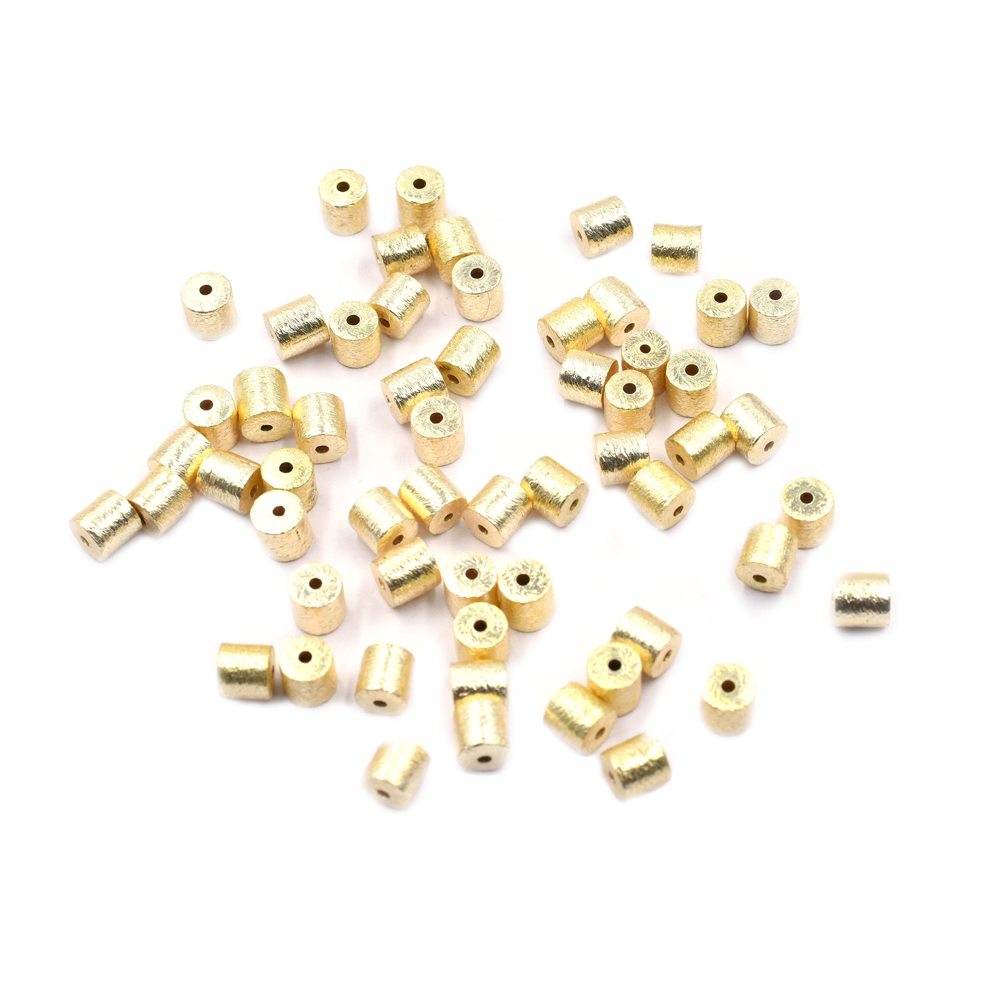 Wholesale 6mm Cylinder Brass Beads