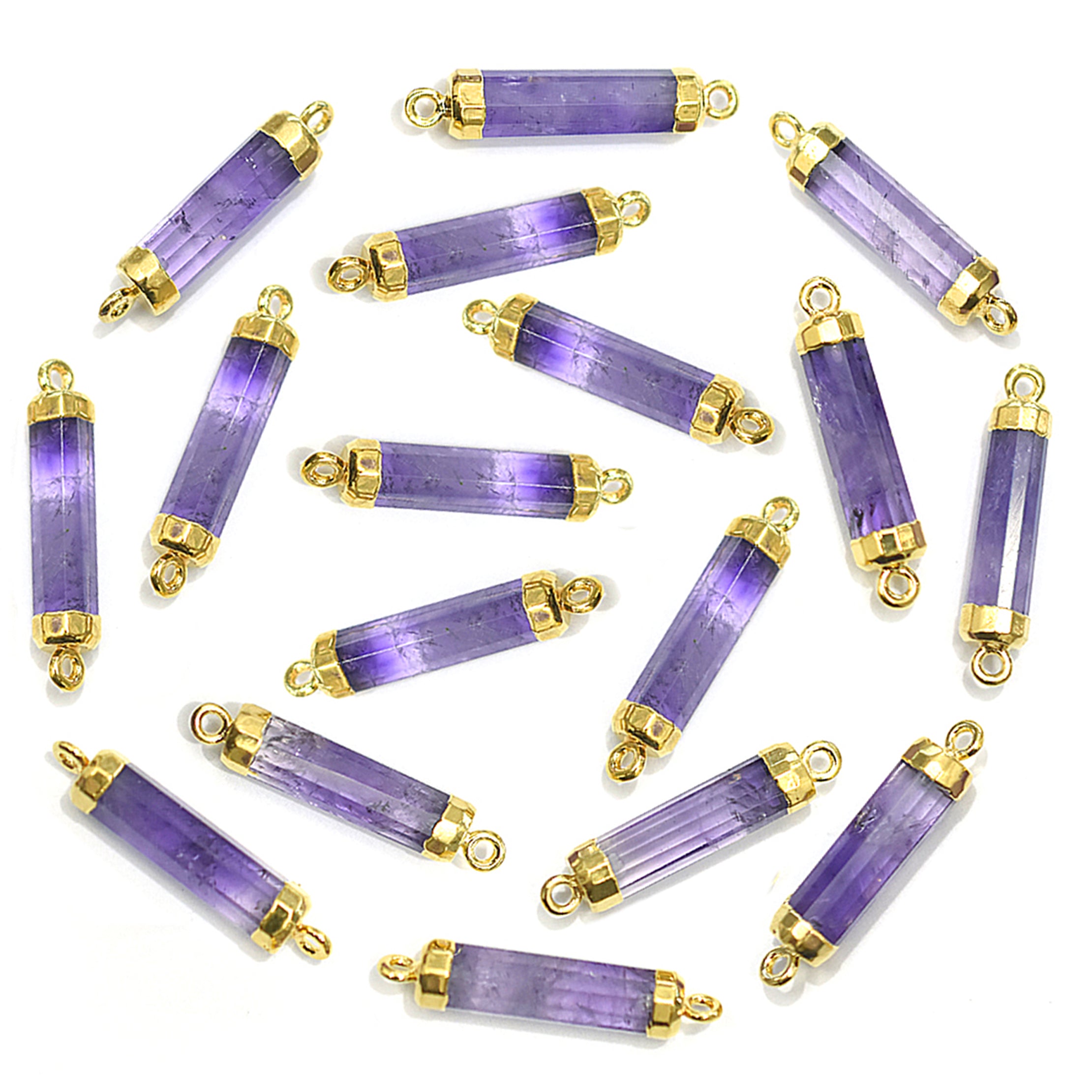 Amethyst gemstone connector