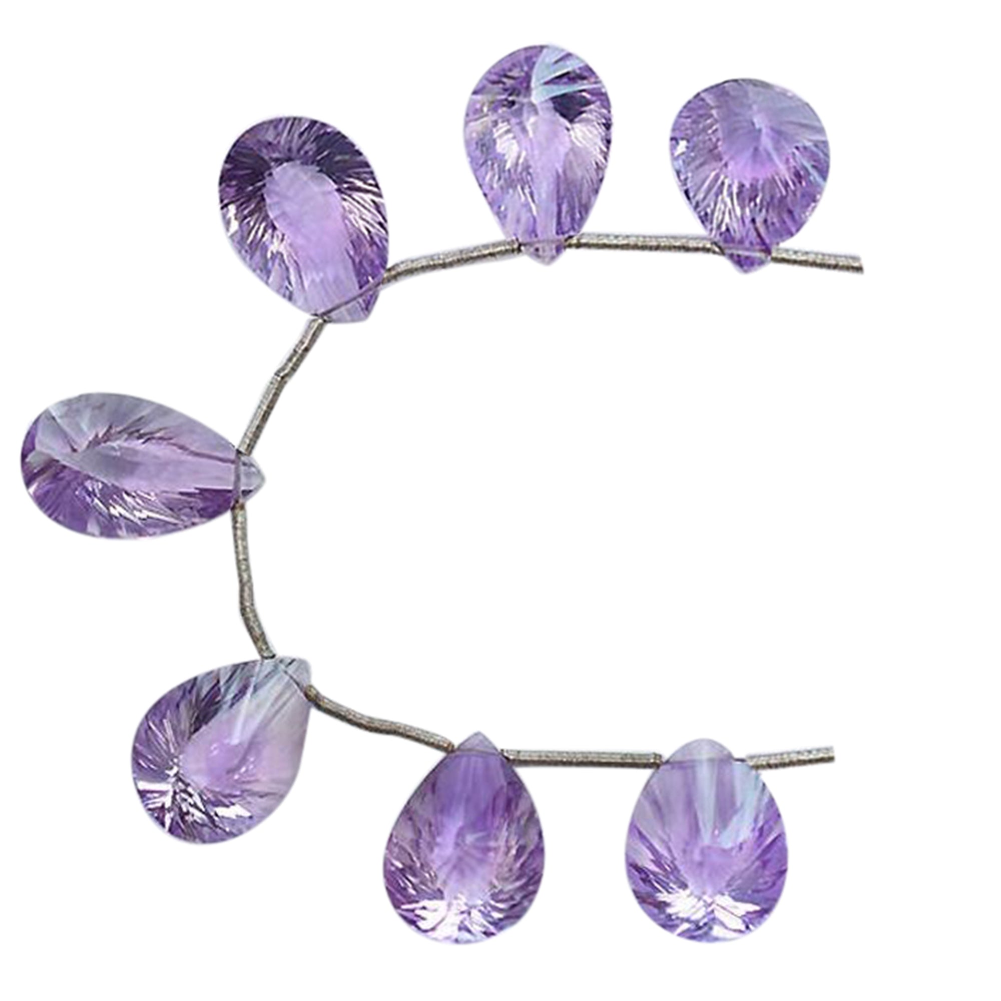 Wholesale Brazilian Amethyst Beads Strand – Concave Cut Gemstones