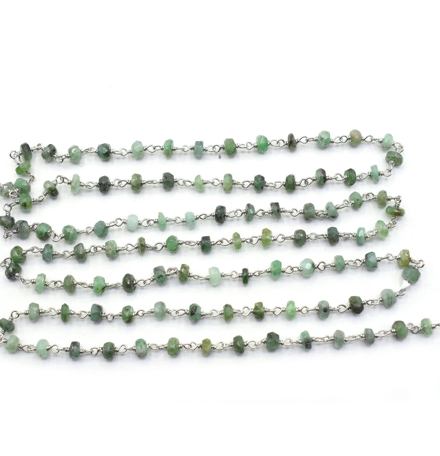 Wholesale Emerald Gemstone Rosary Chain