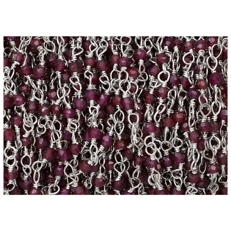 Wholesale Faceted Garnet Beads Chain for Jewelry
