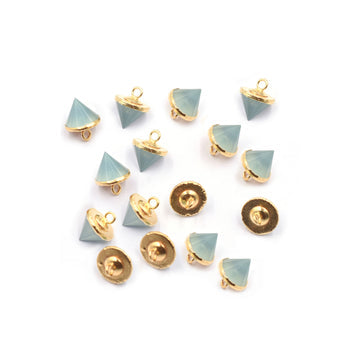 aqua chalcedony charm for jewelry making