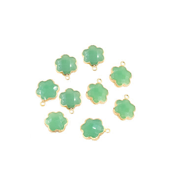 chrysoprase clover gold pendant jewelry