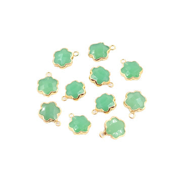 clover leaf chrysoprase pendant gemstone jewelry