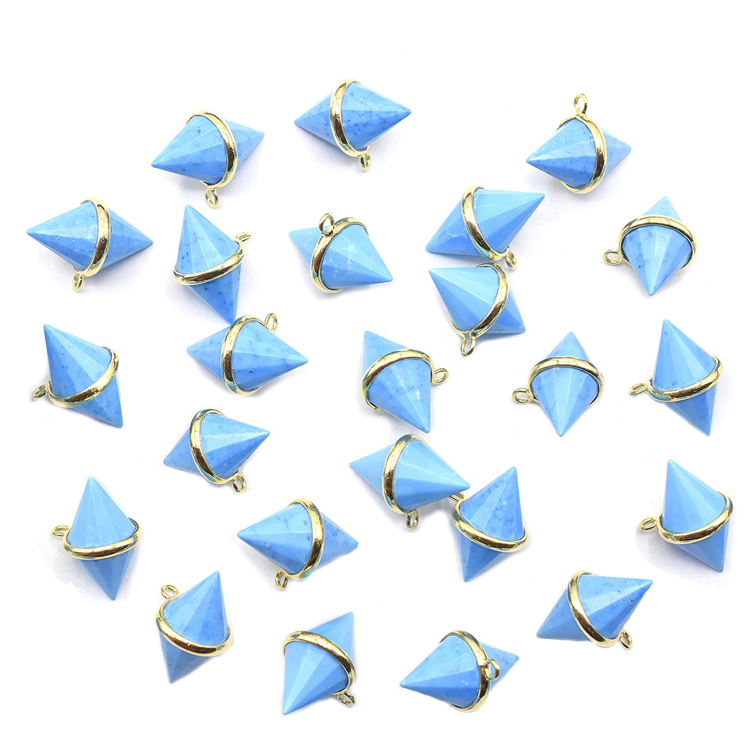 cone shaped howlite gemstone pendant