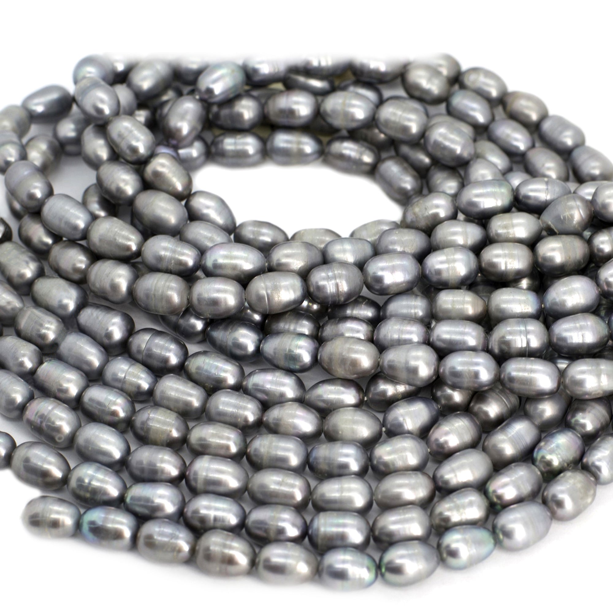 freshwater gray pearls for necklaces