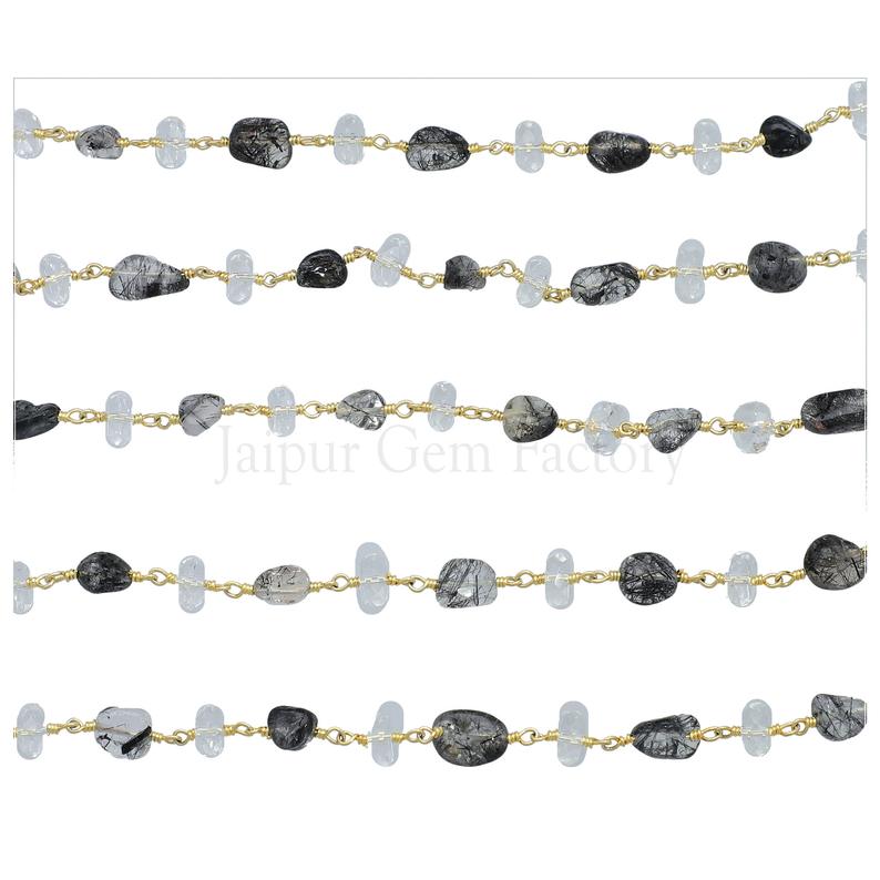 gemstone nuggets chain for jewelry making