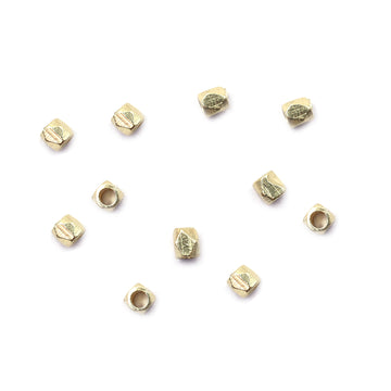 gold plated 2mm cube beads