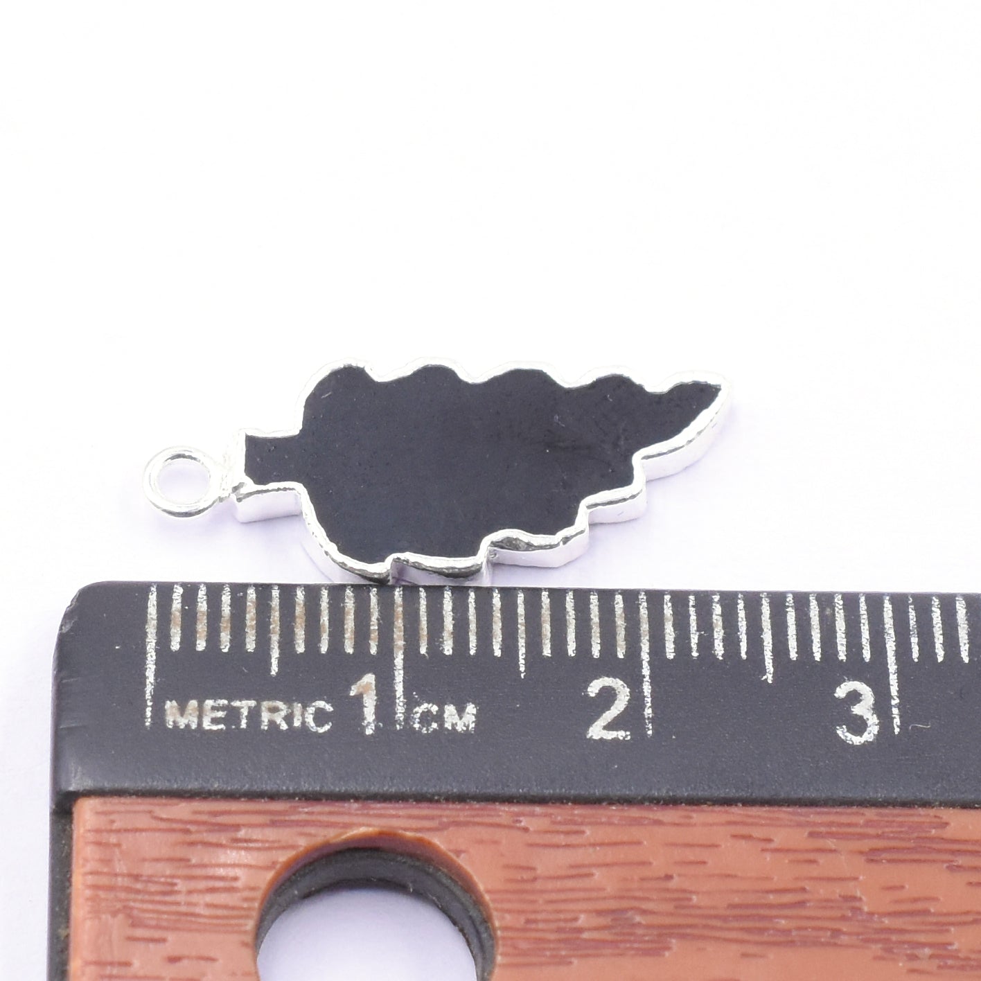 handcrafted silver electroplated black onyx pendant