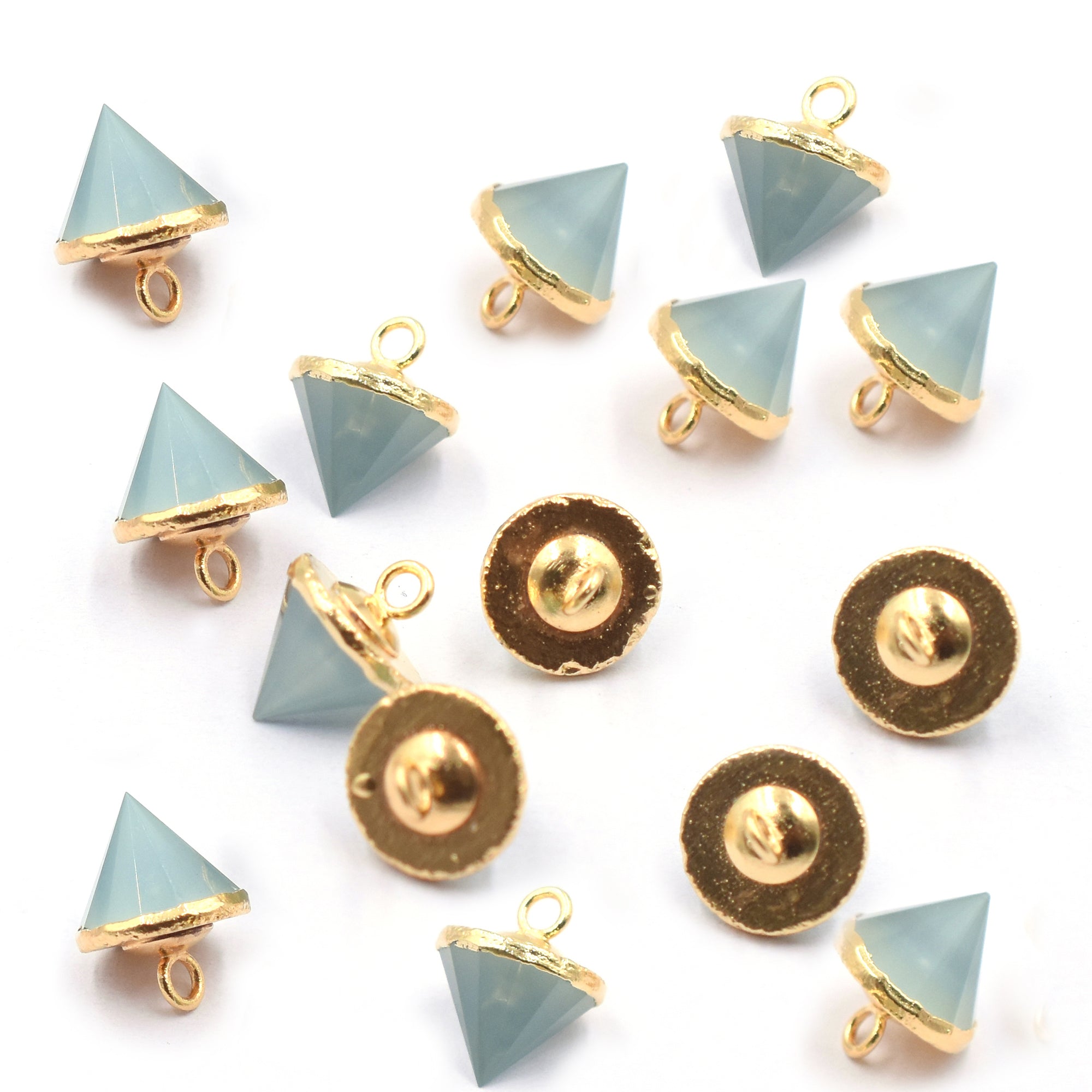 handmade gemstone pendant cone shape