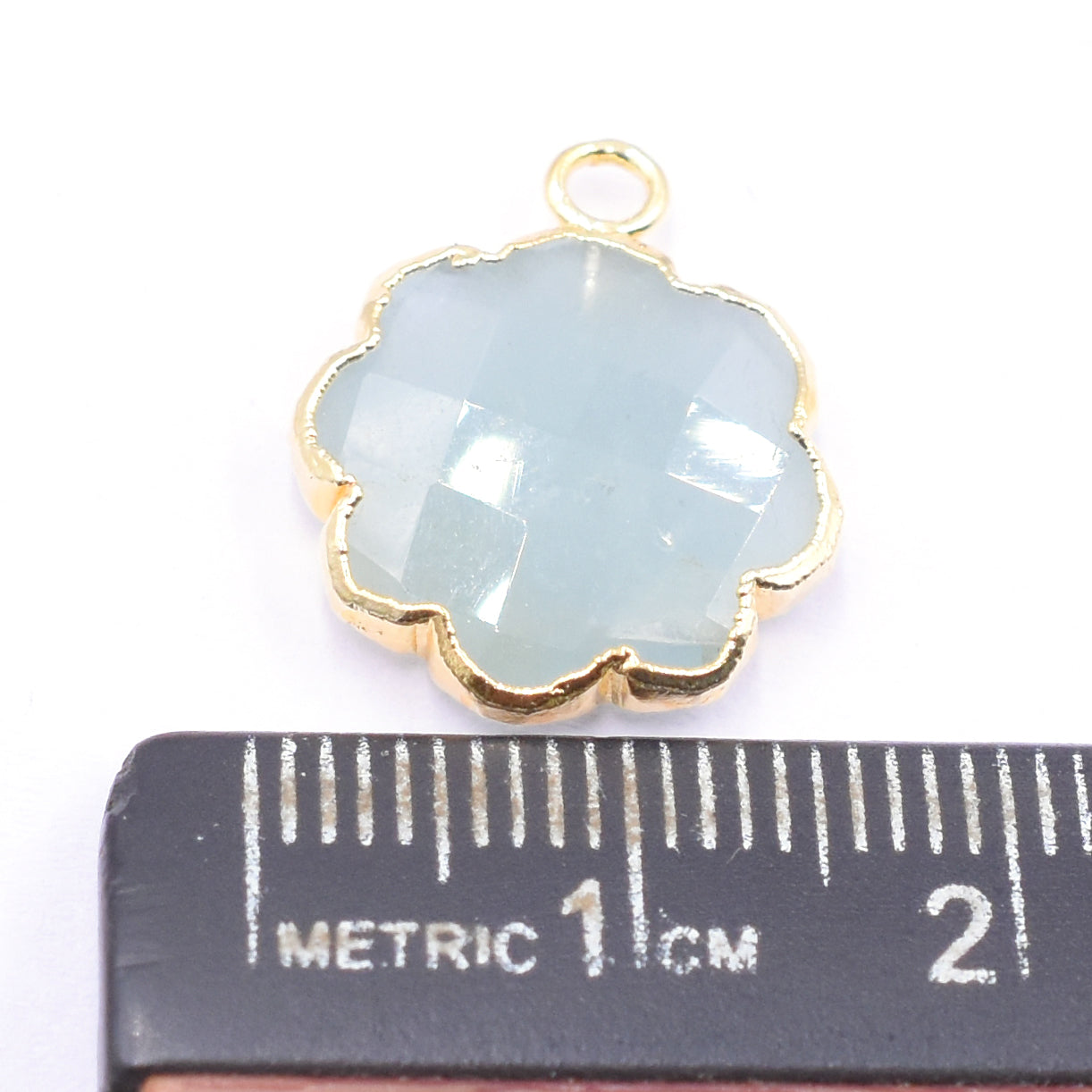 lucky clover pendant aquamarine gemstone jewelry