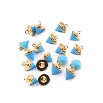 natural howlite pendant cone cut