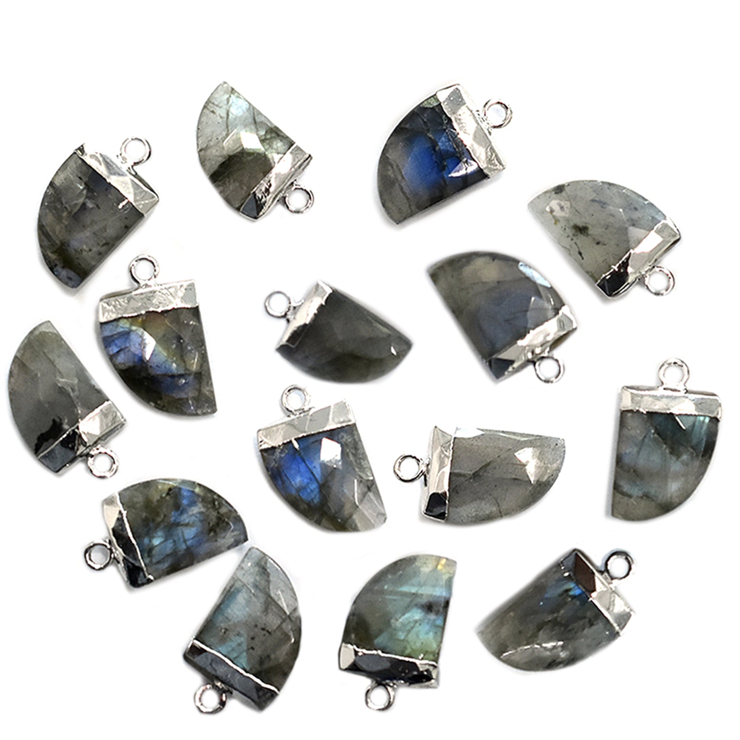 natural labradorite gemstone pendant horn shape