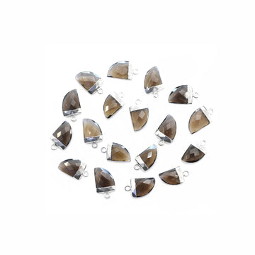 smoky quartz gemstone horn pendant