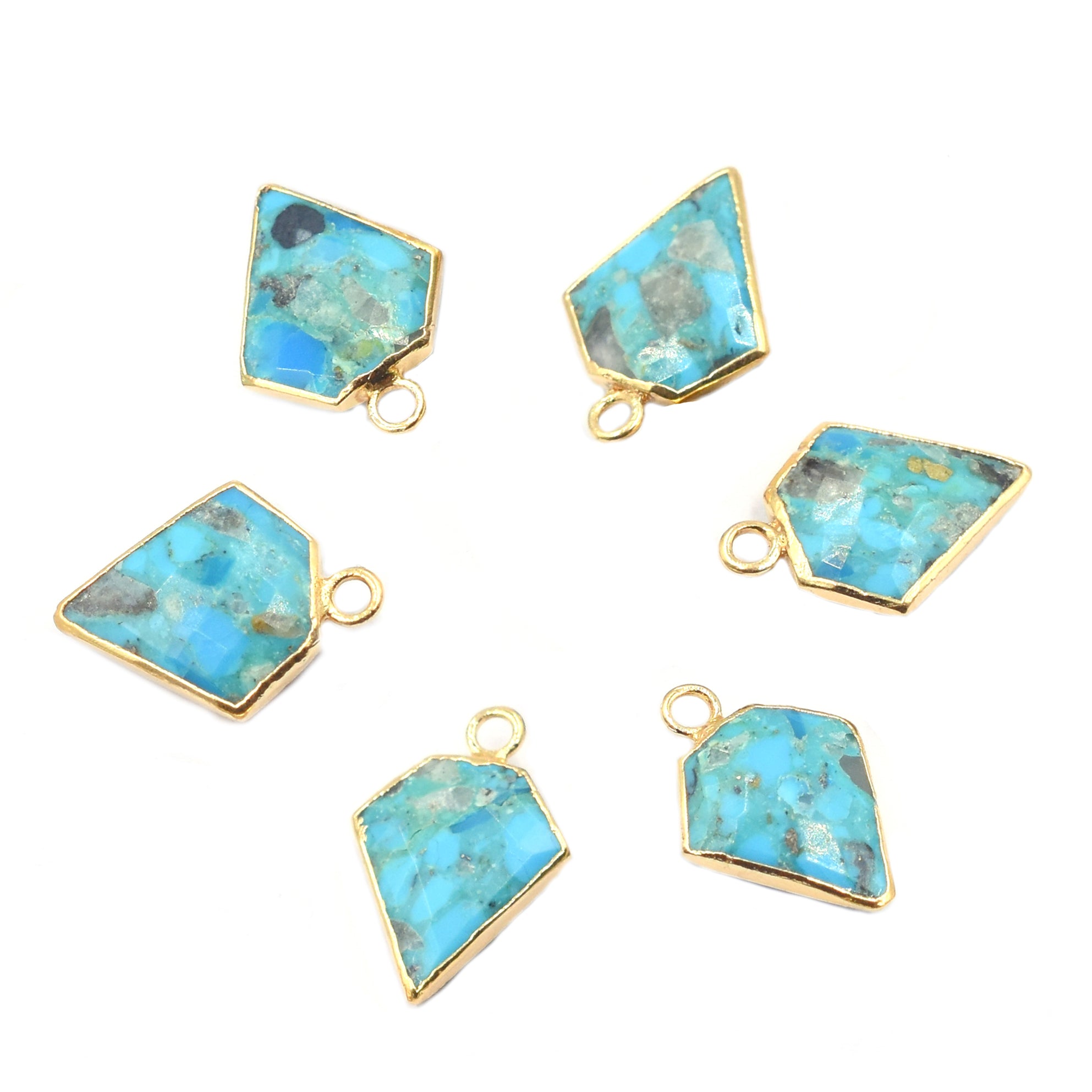 turquoise diamond shape pendant
