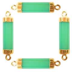 Wholesale chalcedony stone connectors for handmade jewelry