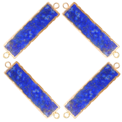 Lapis lazuli gemstone connector with natural stone for truth jewelry making