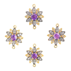 Flower Gemstone Connector