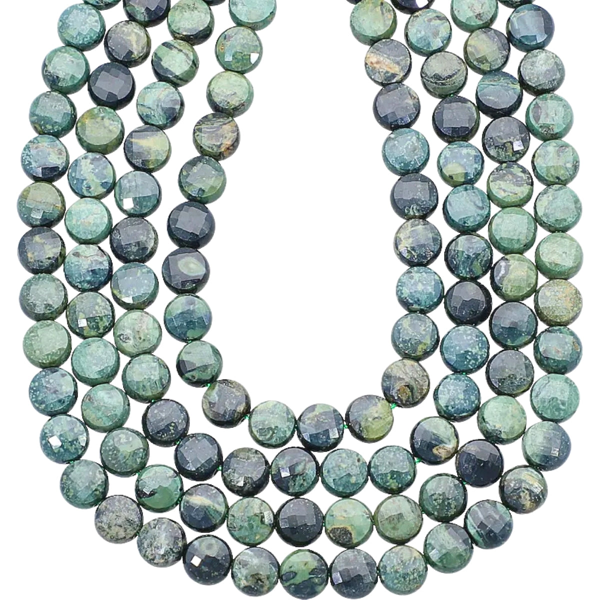 Coin Shape Gemstone Beads