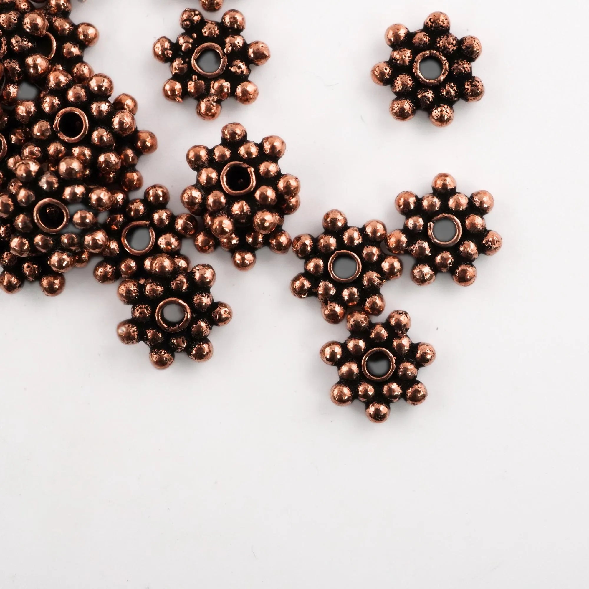 110 pcs copper daisy spacer beads

