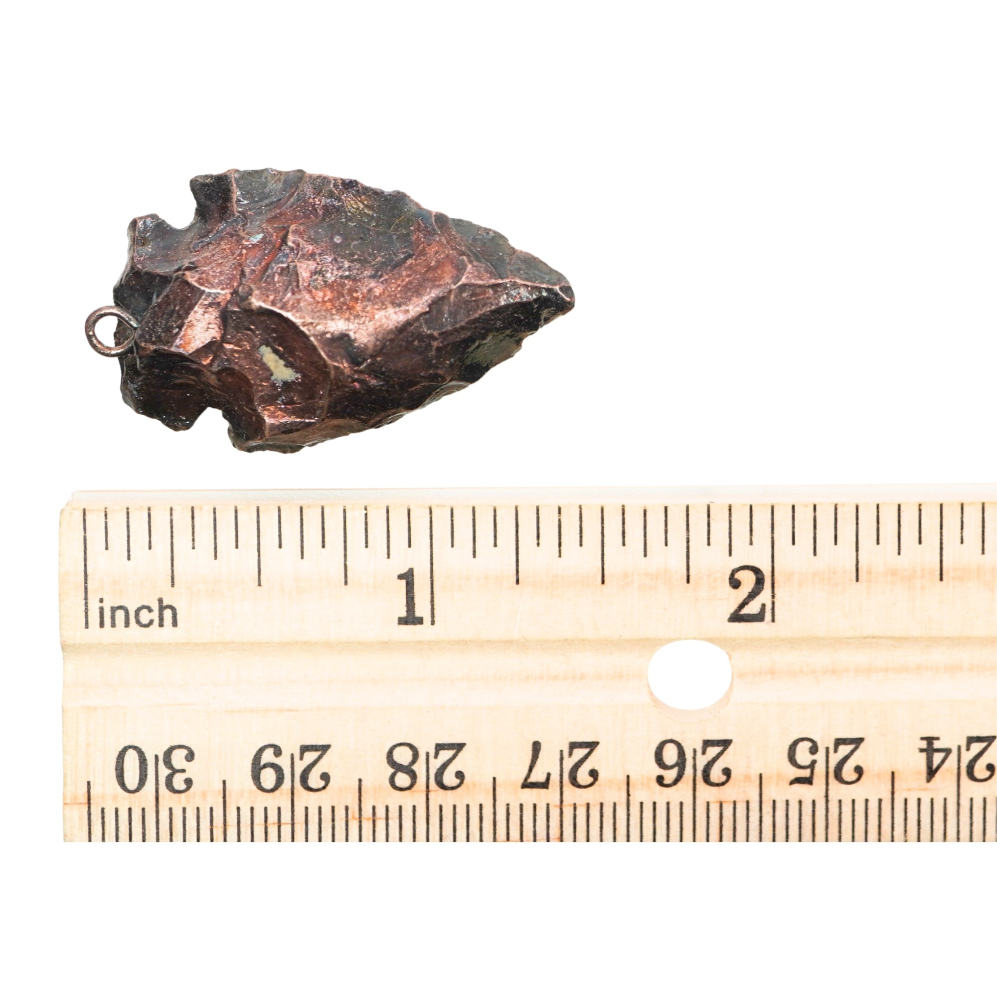 Rusty Copper Plated Arrowhead Shape Red Charm Pendant For Jewelry Making Supply