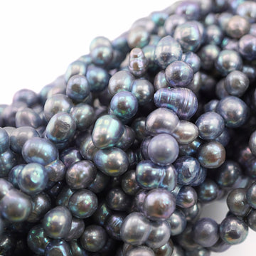 3x7 MM peacock freshwater pearl beads

