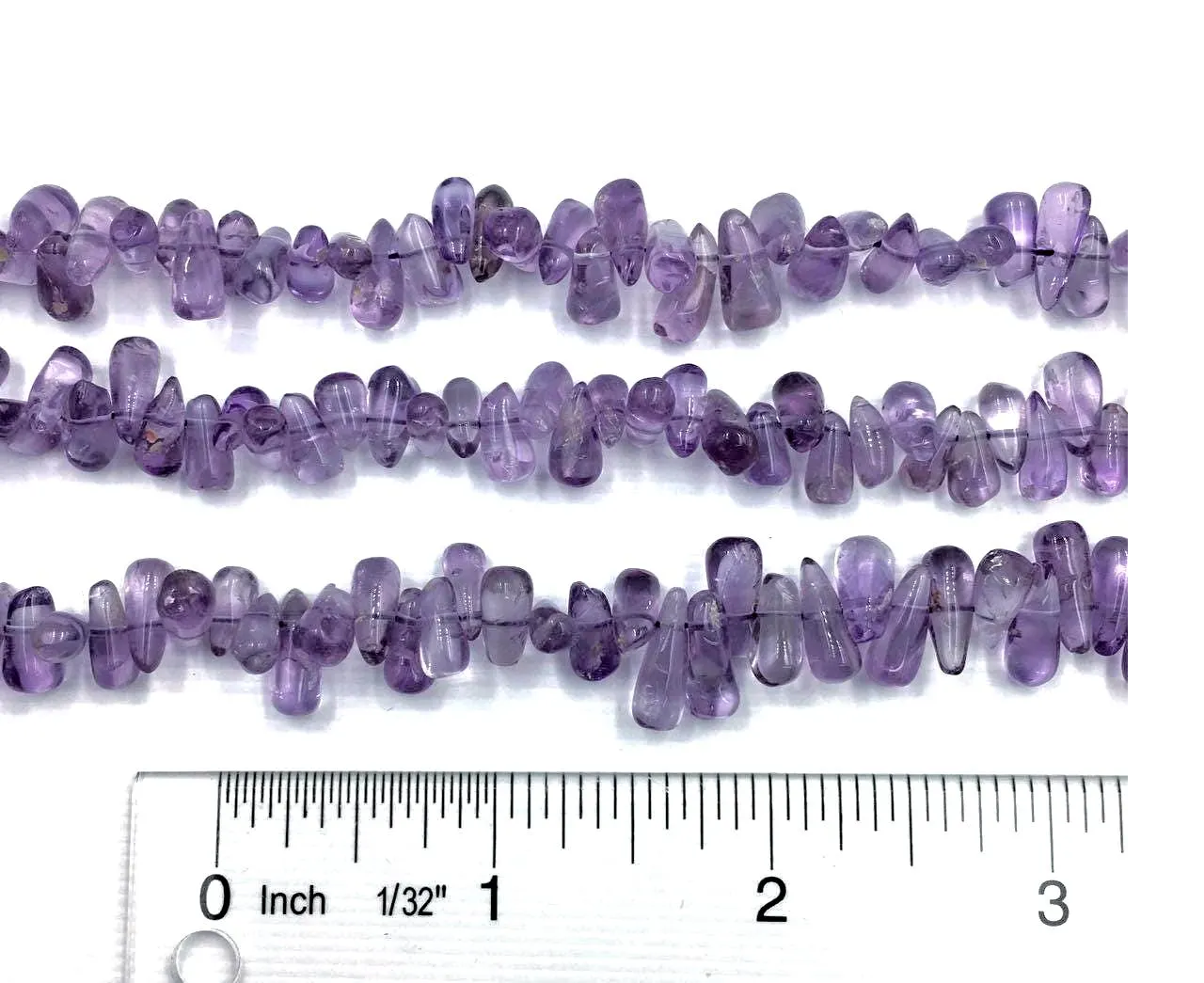 Amethyst Smooth Teardrop Shape Gemstone Irregular Chip Beads Strand 