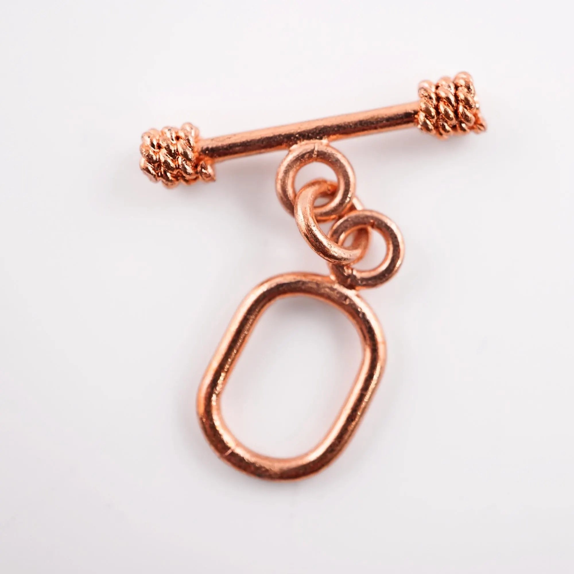 Antique Copper Bali Toggle Clasp, Real Copper Clap Hook 