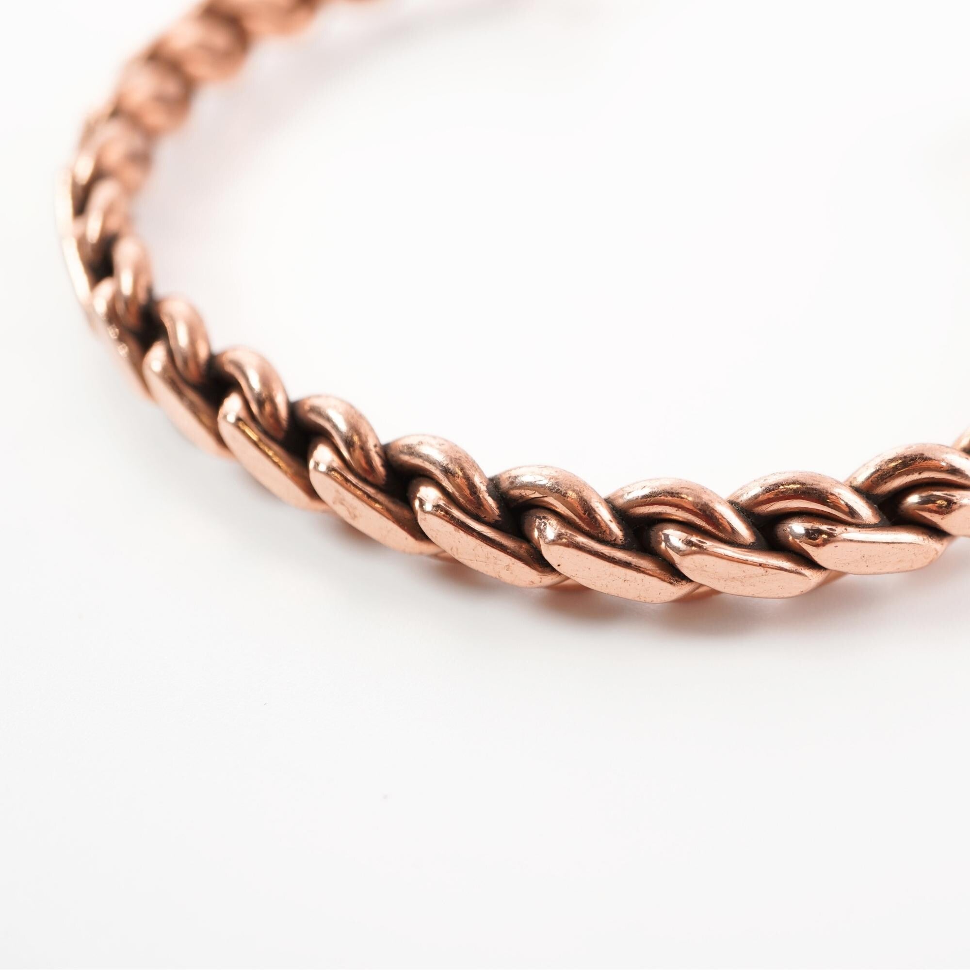 Antique Copper Bracelet Adjustable Cuff Bangle Viking