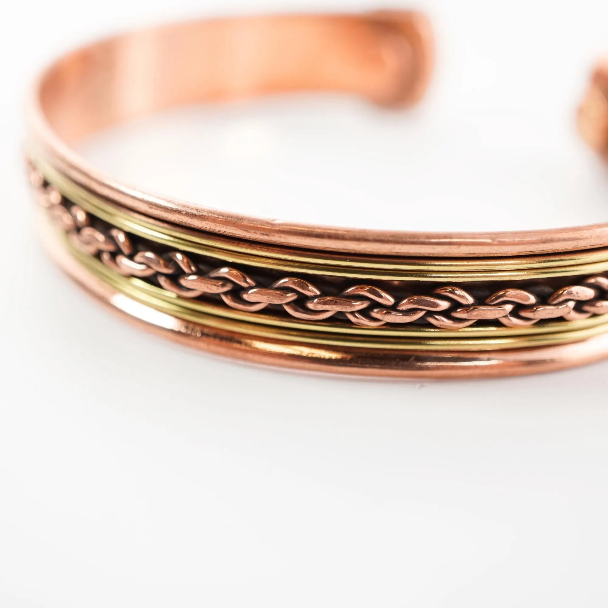 Antique Copper Adjustable Cuff Bangle Viking
