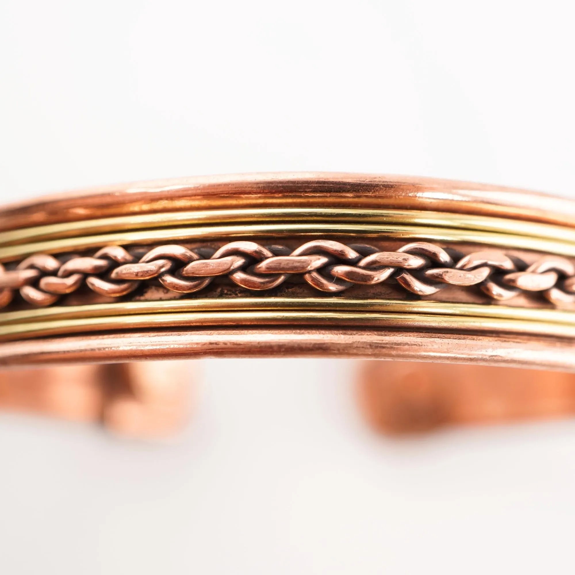 Antique Copper Adjustable Cuff Bangle Viking