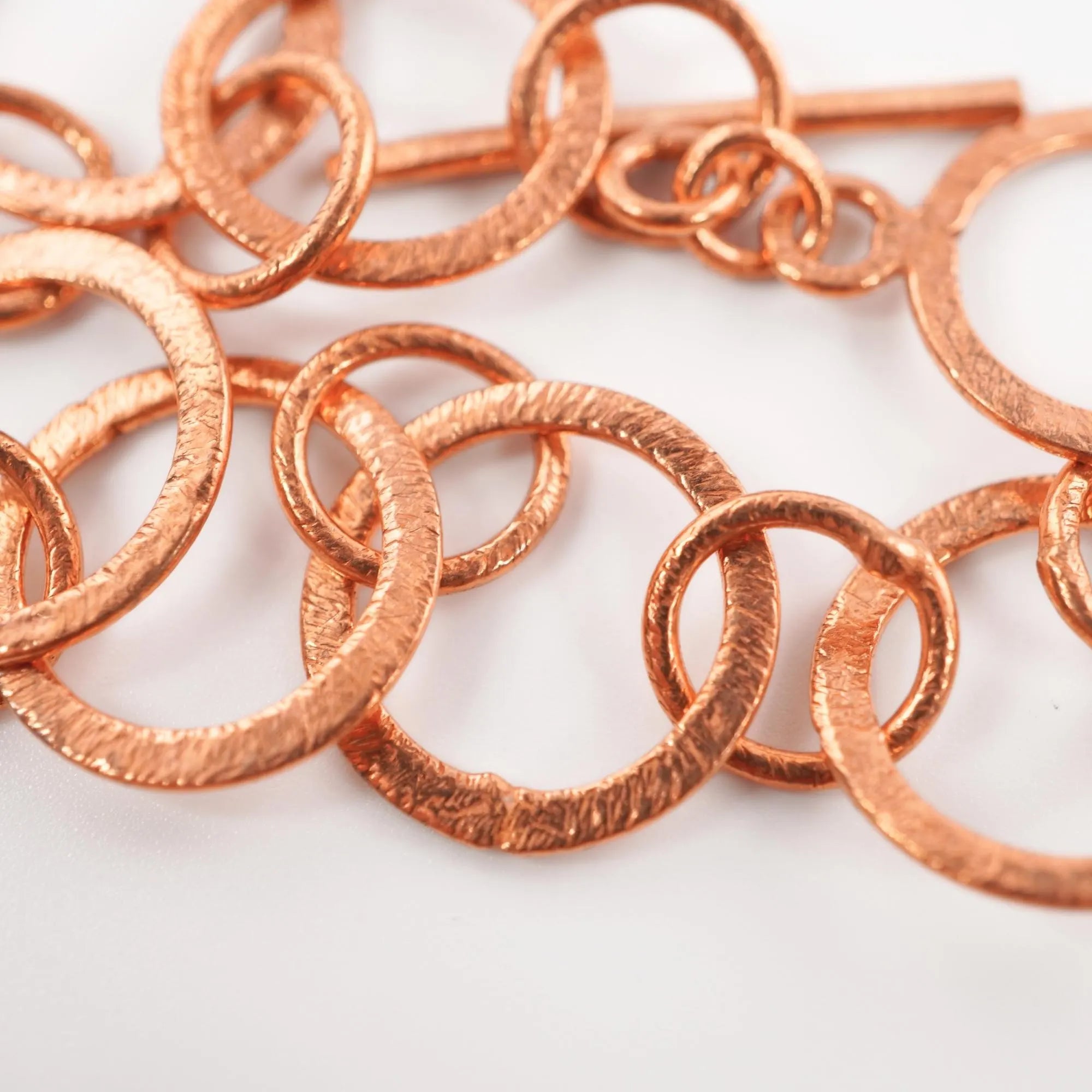 Antique Copper Link Chain Bracelet