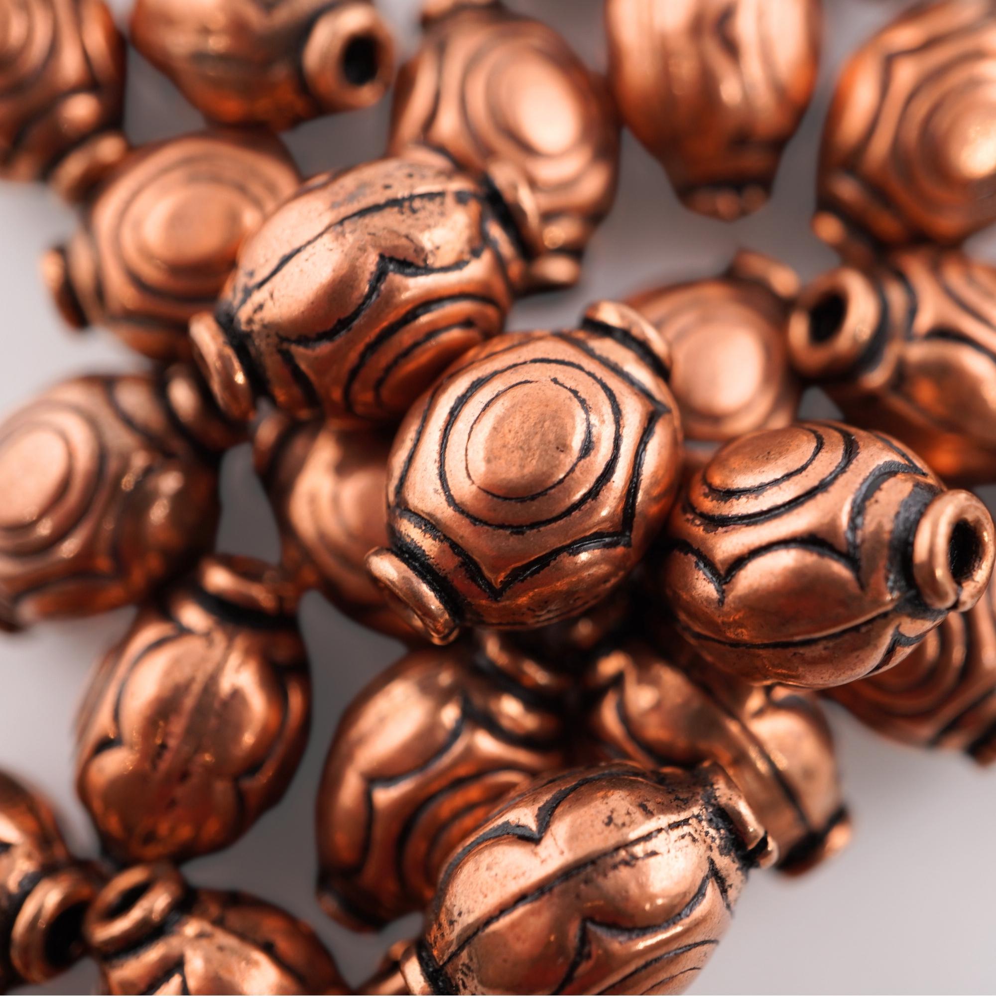 Antique Copper Oval Shape TierraCast Beads