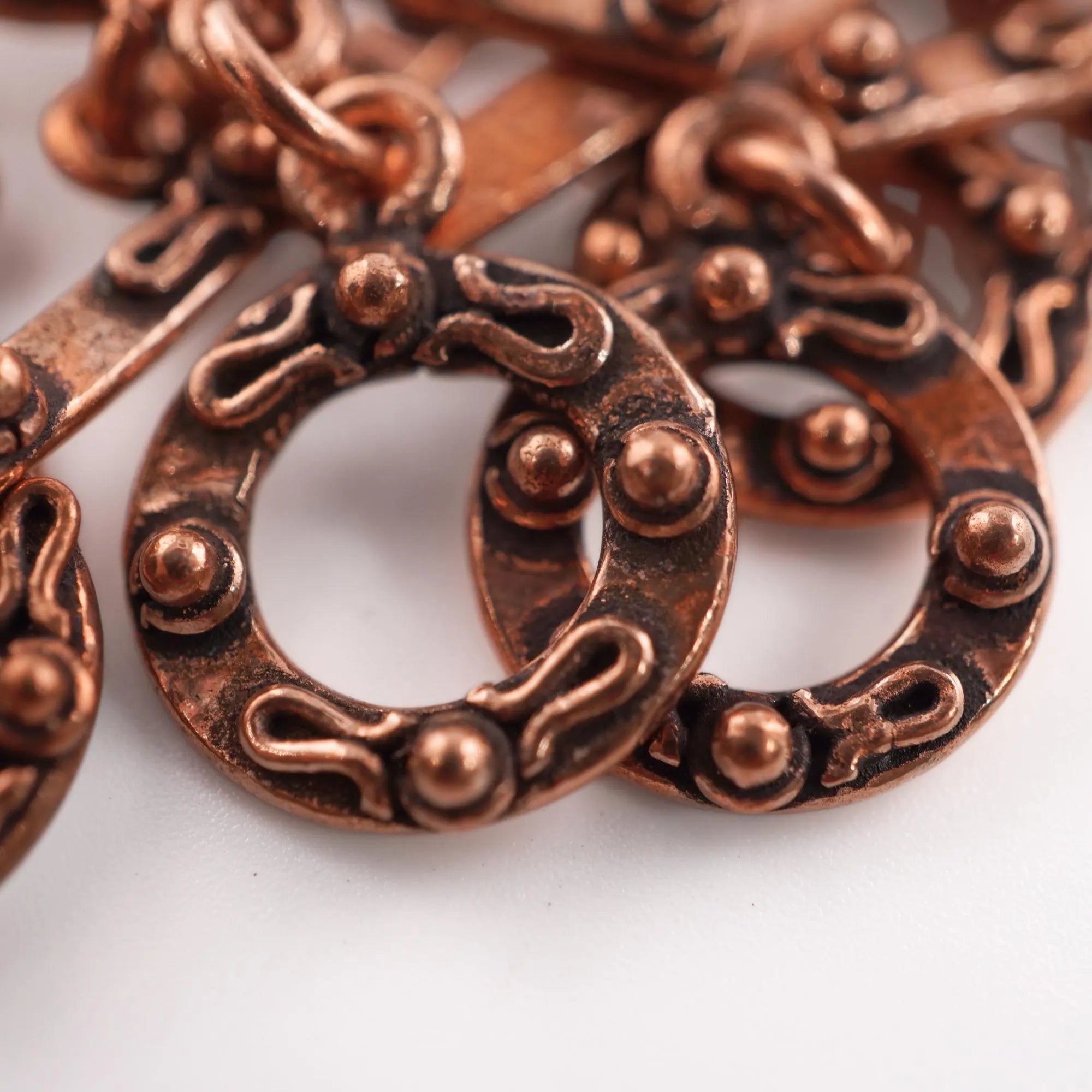 Antique Copper Toggle Clasp, Real Copper Clap Hook 