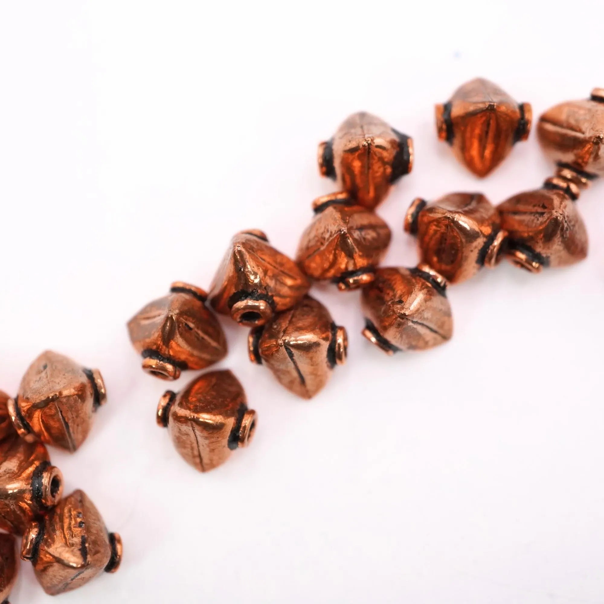 Antique Copper Tringle Shape Spacers Tribal Beads 