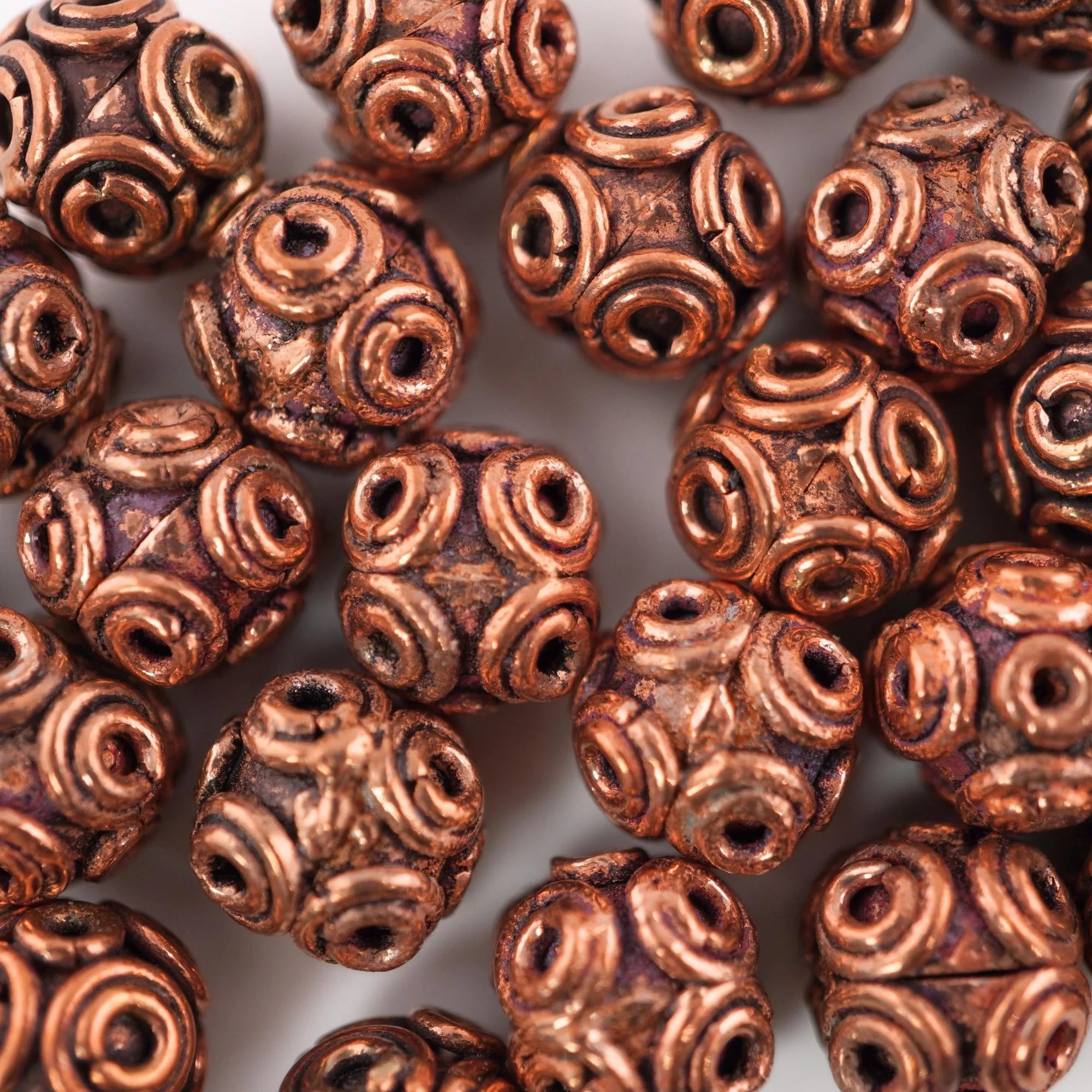 Antique TierraCast Round Beads for Jewelry Making

