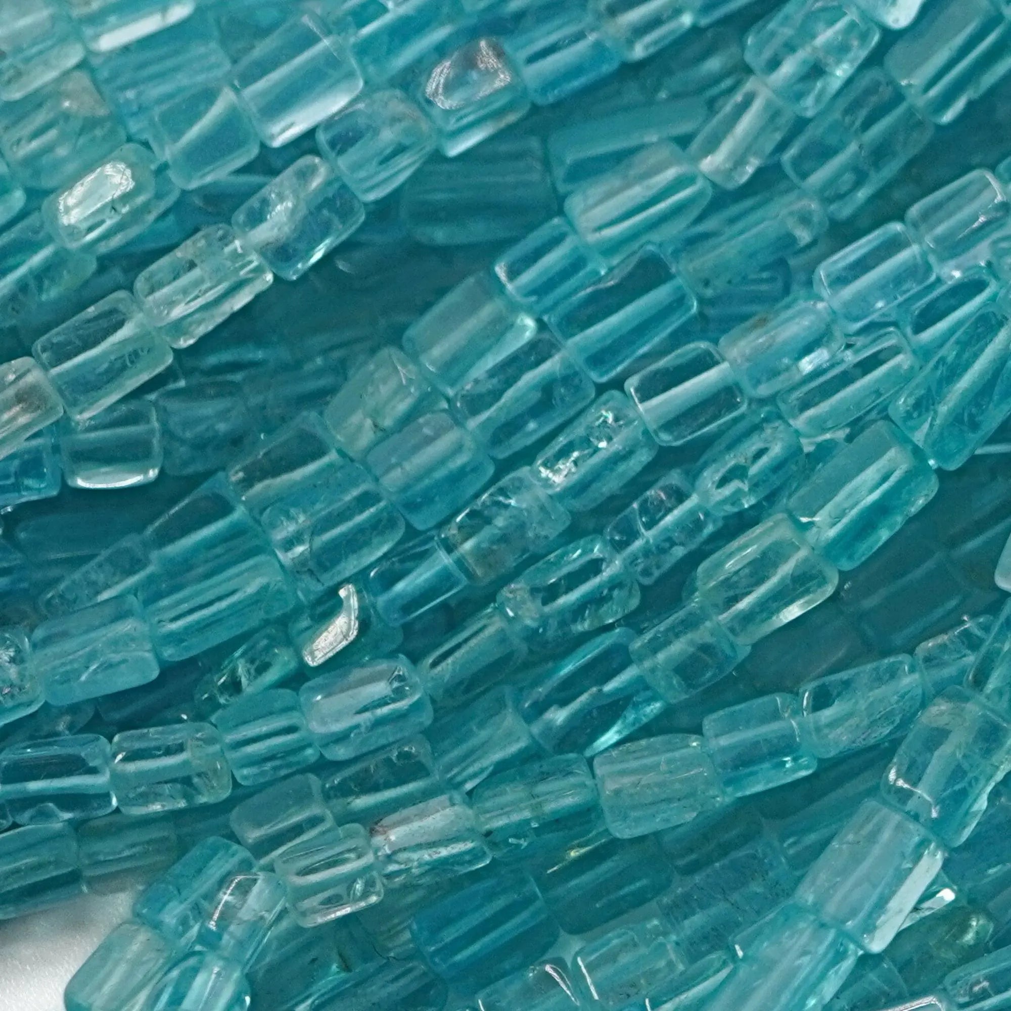 Apatite Rectangle Shape Gemstone Strand Beads
