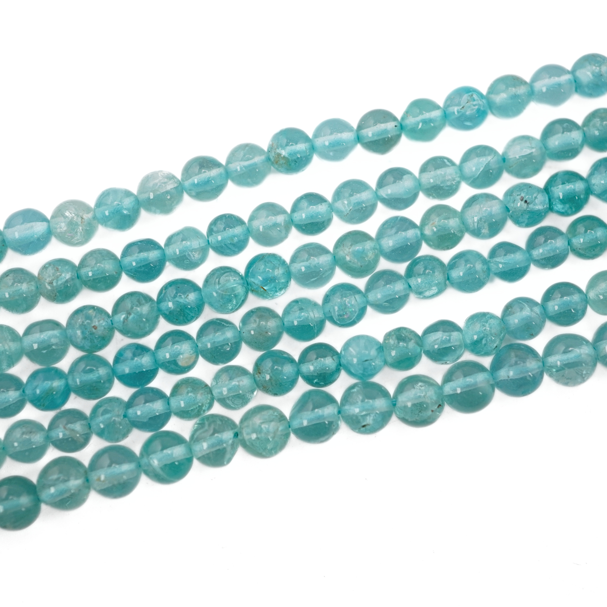 Apatite Smooth Rondelle Shape Gemstone Strand Beads